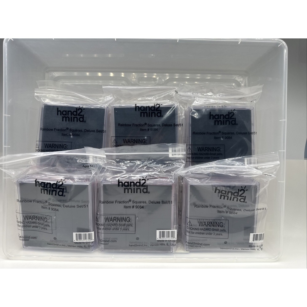 Set Of‎ 15 Hand2Mind Rainbo Low Fraction Squares Sets